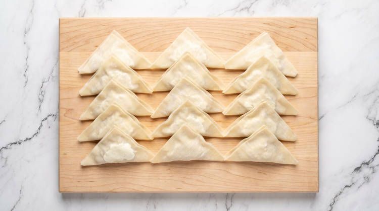 Assemble Scallion Rangoons