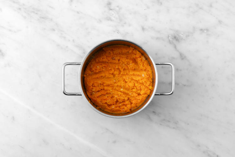 Für den Süßkartoffelstampf