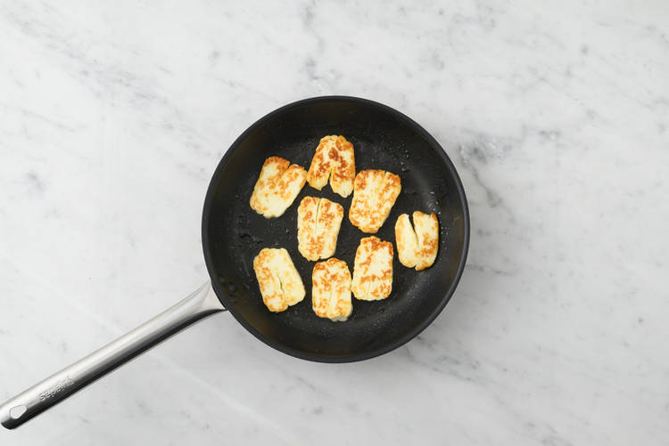 Halloumi anbraten