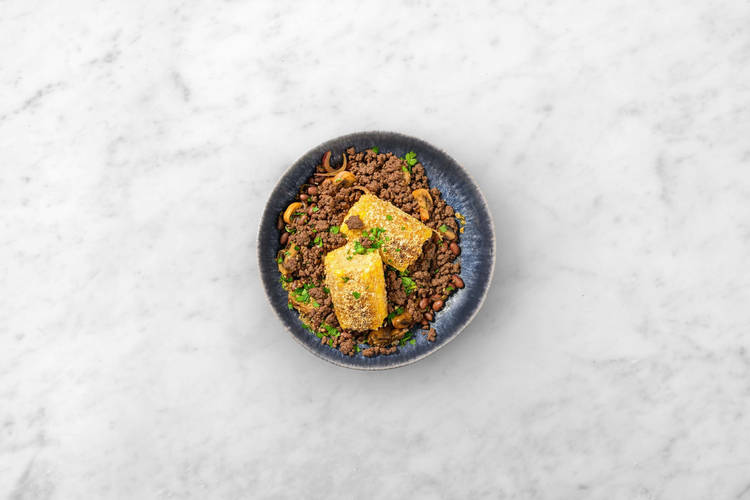 Hackfleisch braten & Anrichten