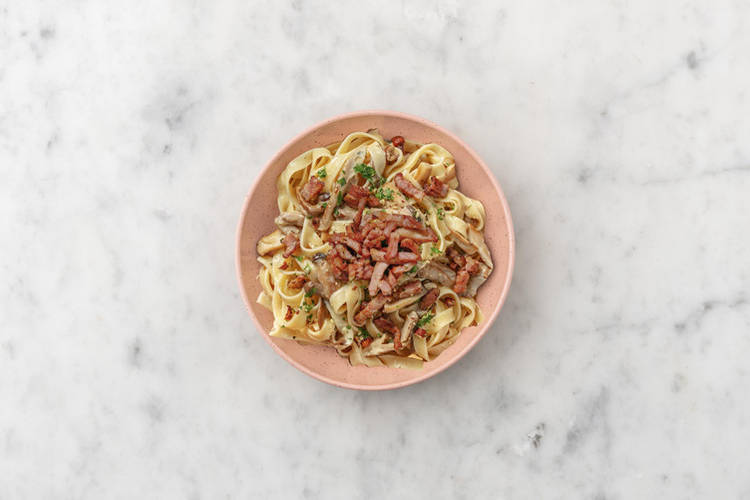 Bacon braten & Anrichten