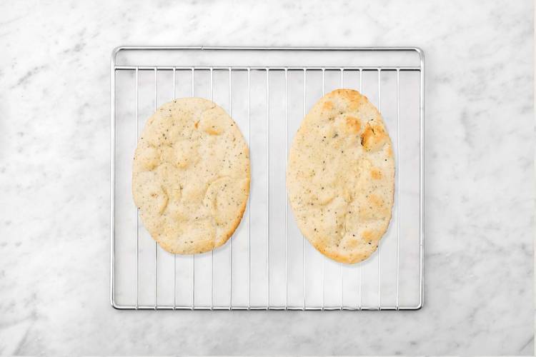 Make baba ganoush and toast flatbread