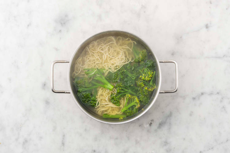 Cook the Noodles and Veg