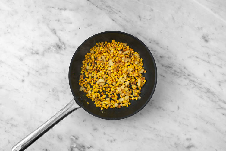 Make the corn and pineapple salsa 