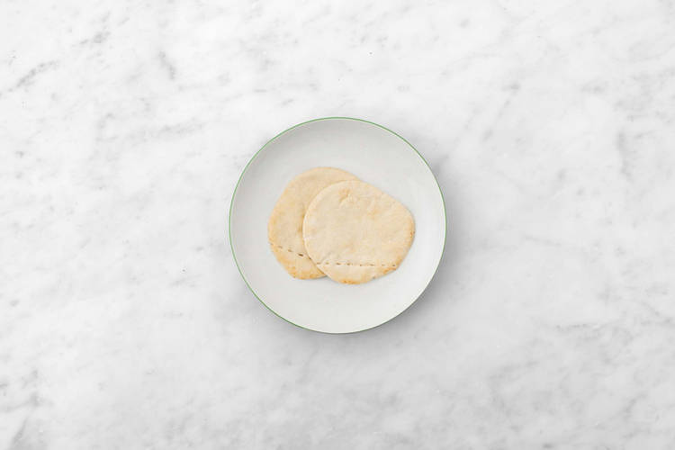 Heat the pita bread