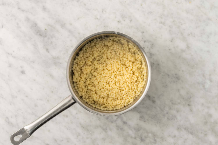 Cook the giant couscous