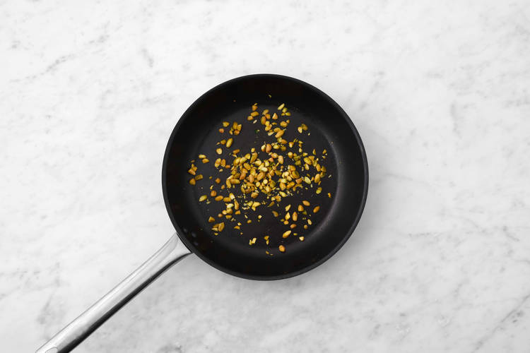 Toast the pistachios