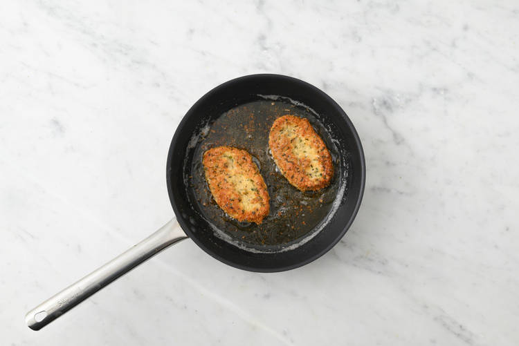 Cook the schnitzel