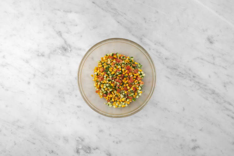 Toss the salsa & heat the tortillas