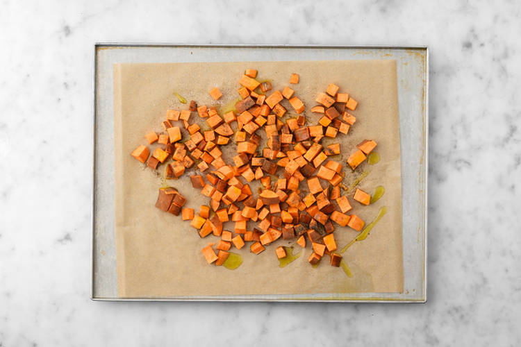 Roast the sweet potato