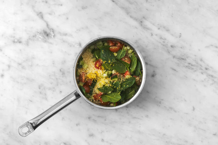 Toss the couscous salad