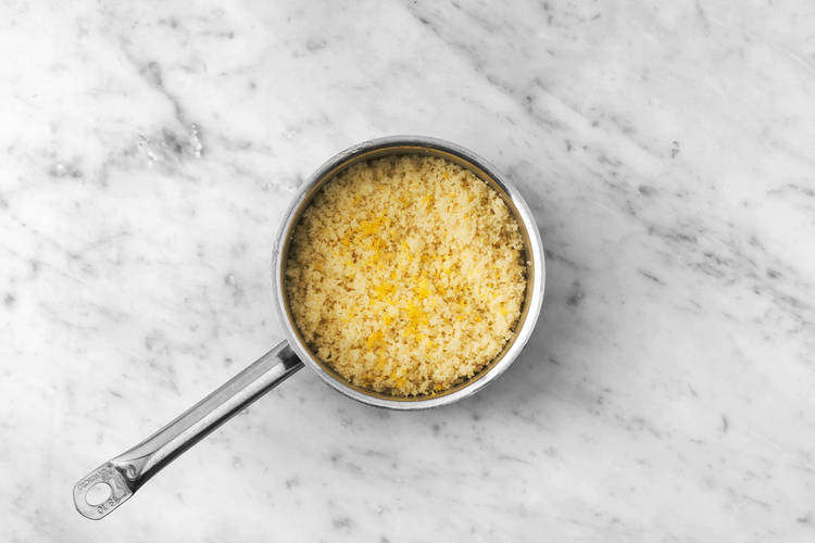 Make the garlic couscous