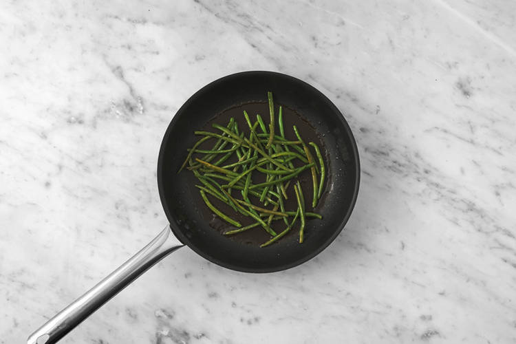 Cook the green beans