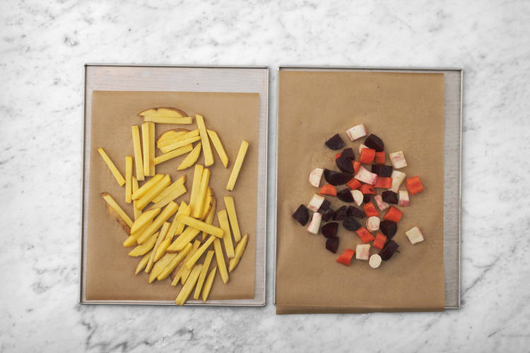 Rosta pommes och rotfrukter