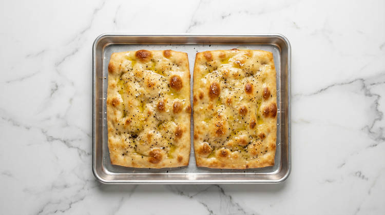 Toast Flatbreads & Make Salad