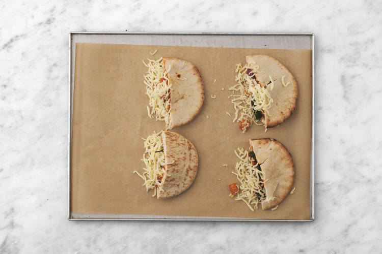 Bake the pizza pockets 