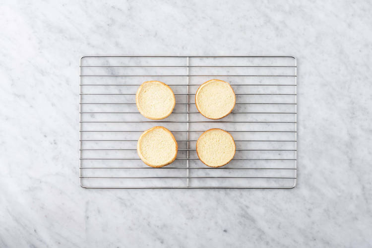 Toast the burger buns