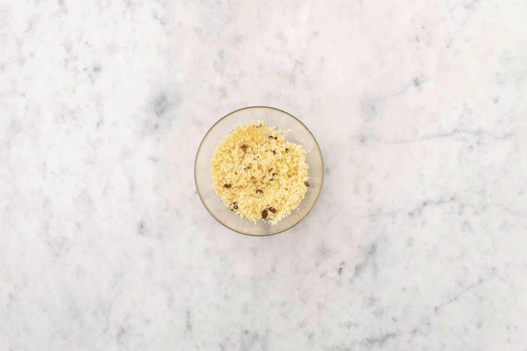 Make the couscous & toast the almonds