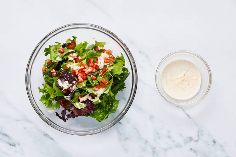 Prep and make Caesar dressing