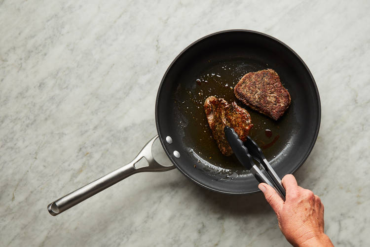 Cook Steak & Finish Potatoes