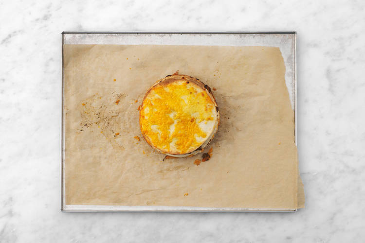 Bake the tortilla tower