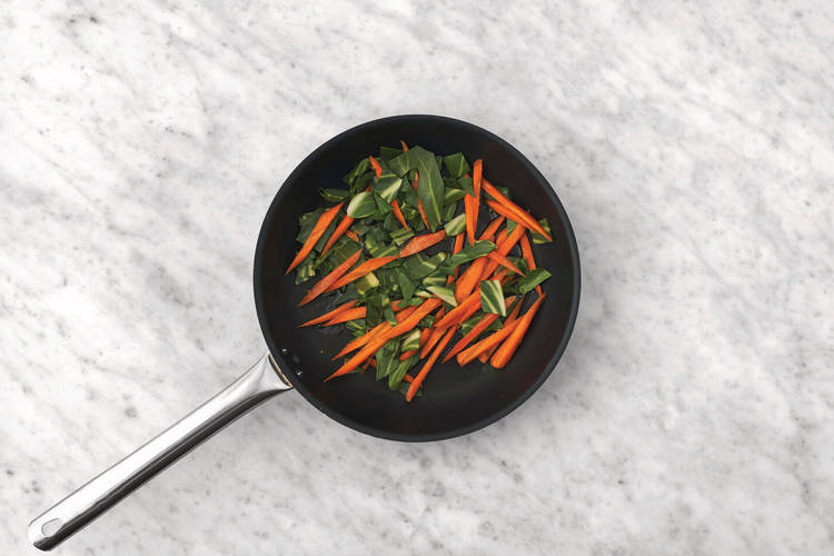 Cook the veggies