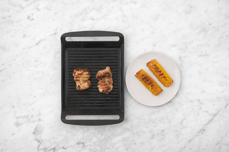 Grill the chicken & corn