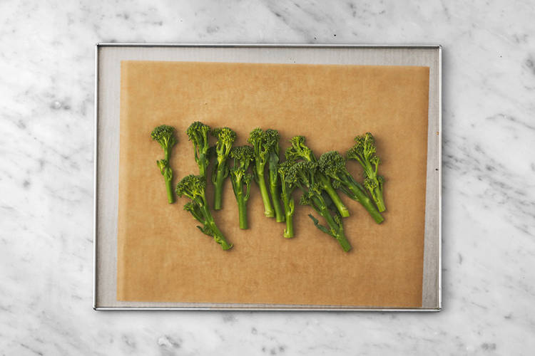 Roast the baby broccoli