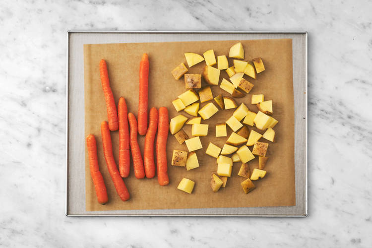 Roast the potato & carrot