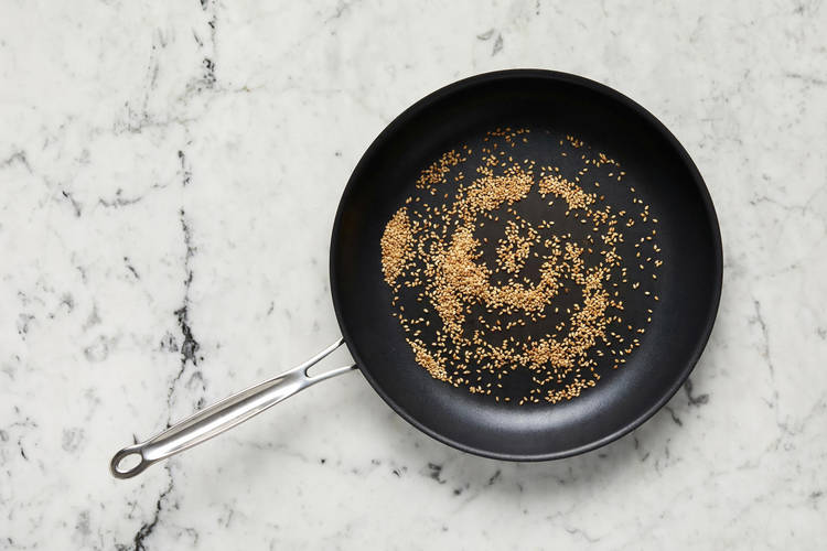 Toast sesame seeds