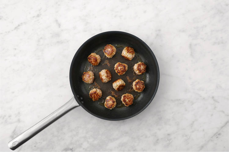 Cook the meatballs