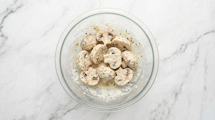 Make Batter & Coat Mushrooms