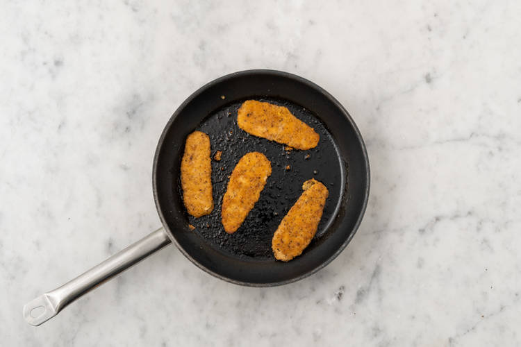Cook the plant-based chicken