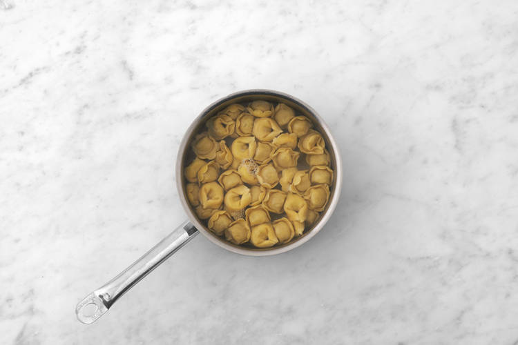 Cook the tortellini