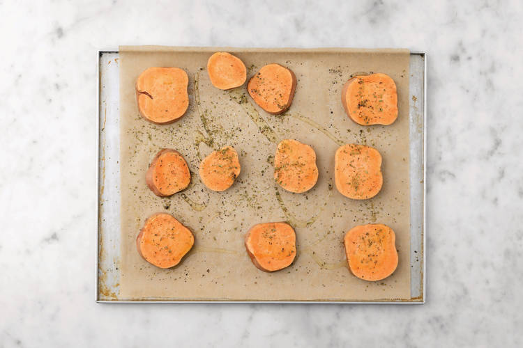Roast the sweet potato