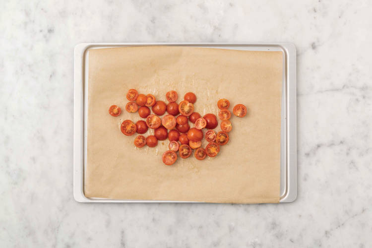 Roast the cherry tomatoes 