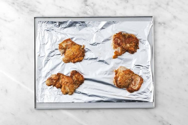 Boil water and broil chicken