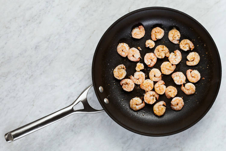 Prep and cook shrimp