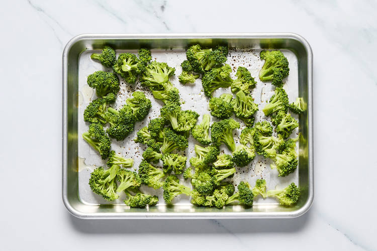 Prep and broil broccoli