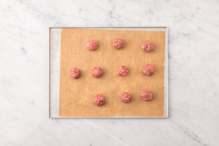 Form and roast Impossible® Burger Patties meatballs