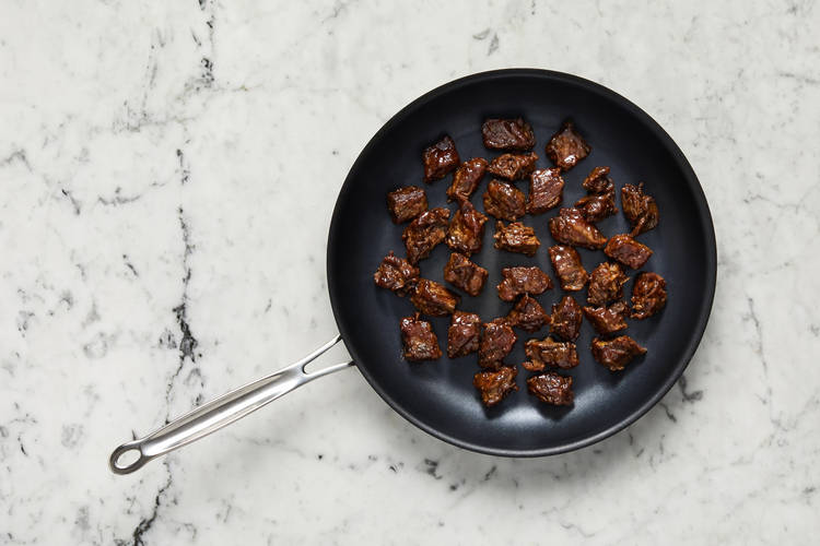 Cook pulled mushrooms