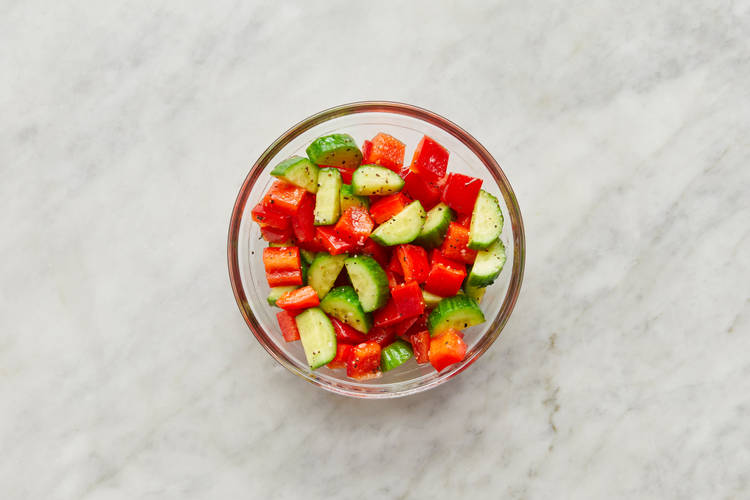 Cook patties and make salad
