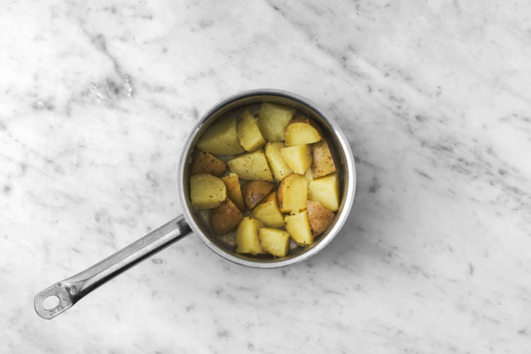 Toss the potato