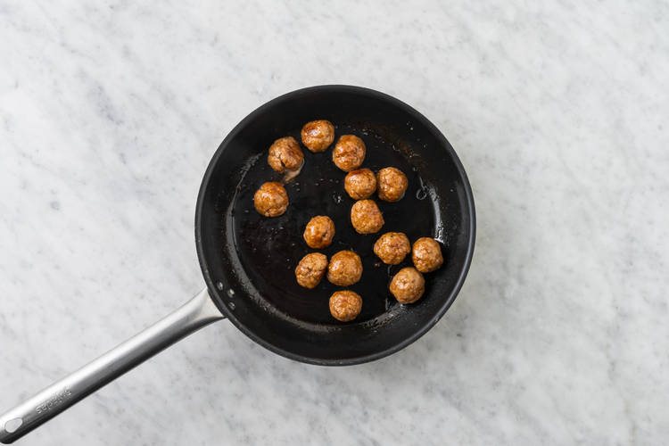 Cook the meatballs