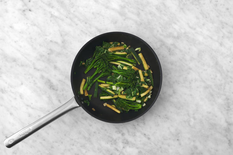 Cook the veggies