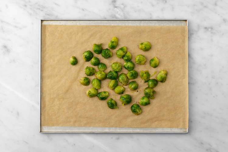 Roast the Brussels sprouts