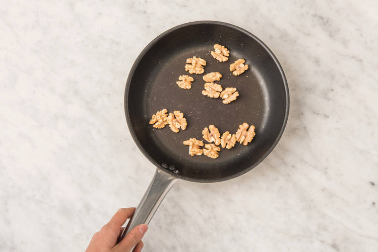 Toast the walnuts