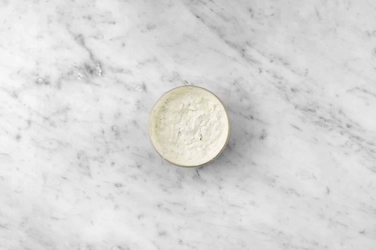 Bland yoghurtdressing