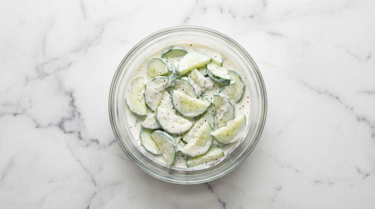 Finish Naan & Mix Cucumber Yogurt
