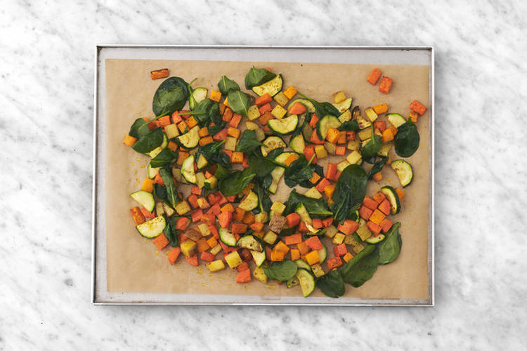 Toss the veggies